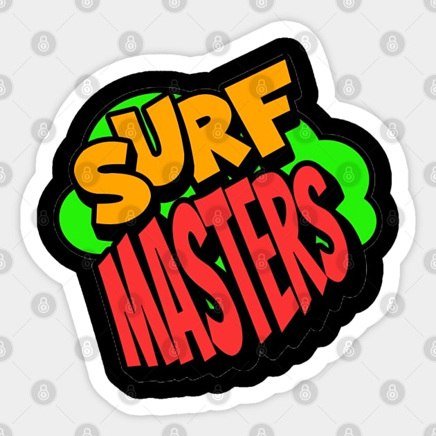 Surf Masters , Hello Summer Vintage Funny Surfer Riding Surf Surfing Lover Gifts Sticker by Customo